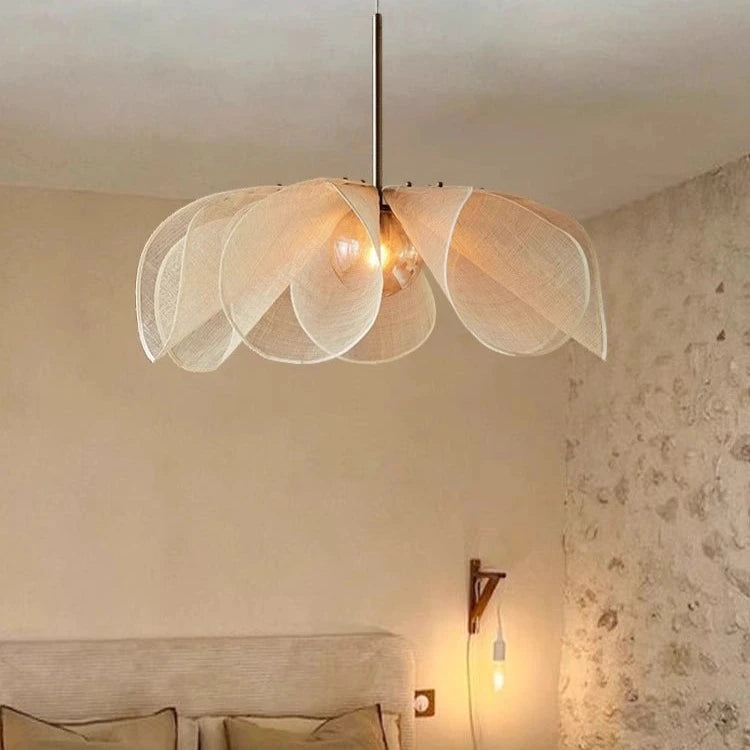 Fabric Bloom Pendant Light