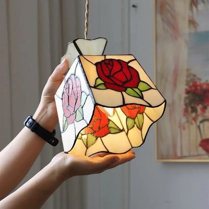 Stained Glass Tiffany Ceiling Lamp Chandelier for Living Room Decor