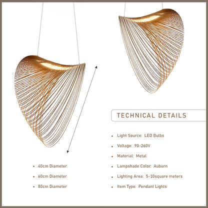 Wooden Conch Pendant Lamp