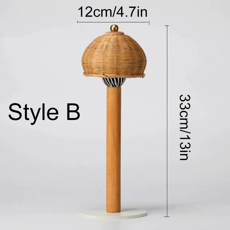 bamboo mushroom table lamp