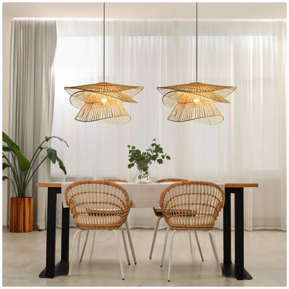 Multilayer Bamboo Pendant Lamp