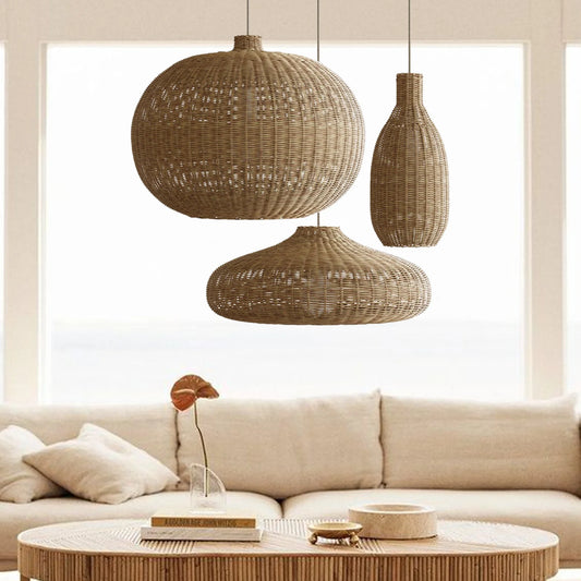 Combo Unique Shape Rattan Pendant Lamp