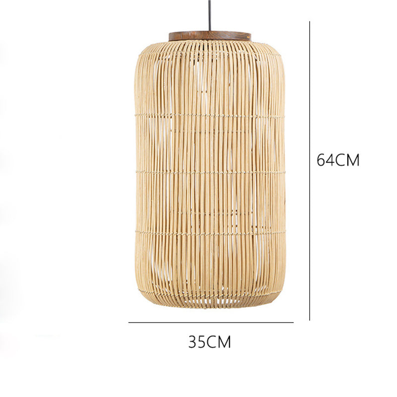 Rattan Vintage Lampshade - Boho Chic Pendant Light