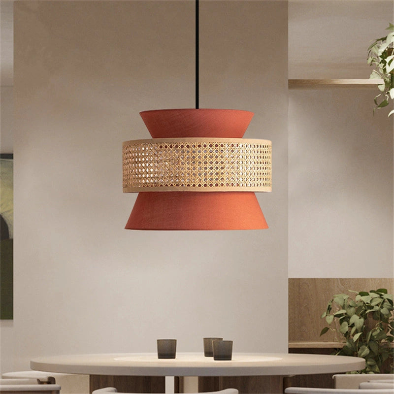 kitchen island rattan wicker pendant hanging lighting 