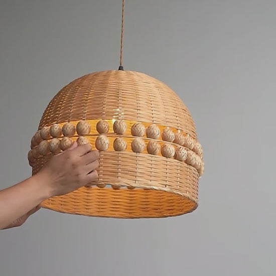 wicker bamboo lighting