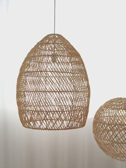 Farmhouse Natural Rattan Pendant Lamp