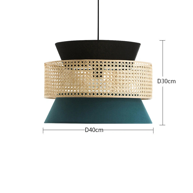 rattan web pendant kitchen island lighting idea