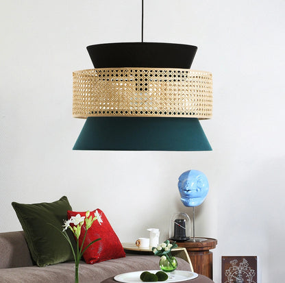 rattan web pendant kitchen lighting