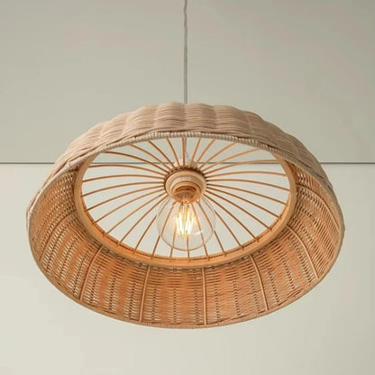 rustic rattan lighting