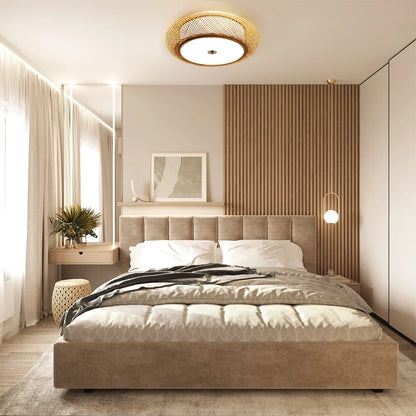 Exquisite Round Bamboo Ceiling Lamp