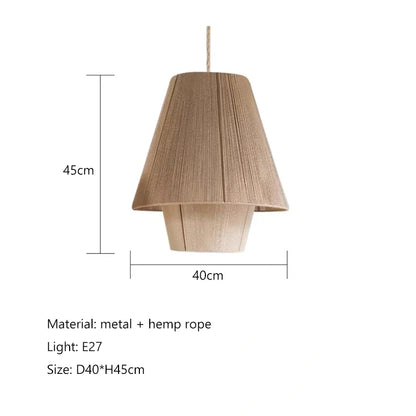 wabi sabi hemp woven pendant lighting