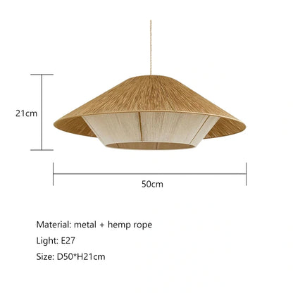 wabi sabi hemp woven pendant lighting home decor