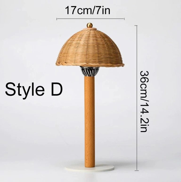 wicker mushroom table lampshade