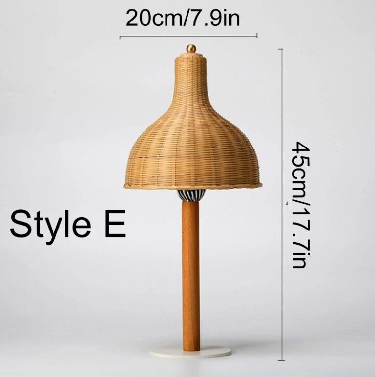 wicker mushroom table lampshade home decor