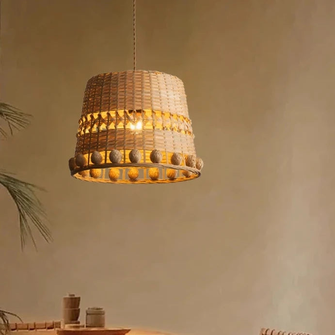 woven bamboo pendant lighting