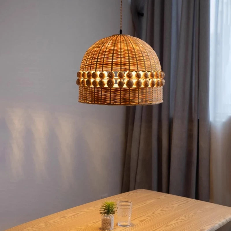 woven bamboo pendant lighting idea